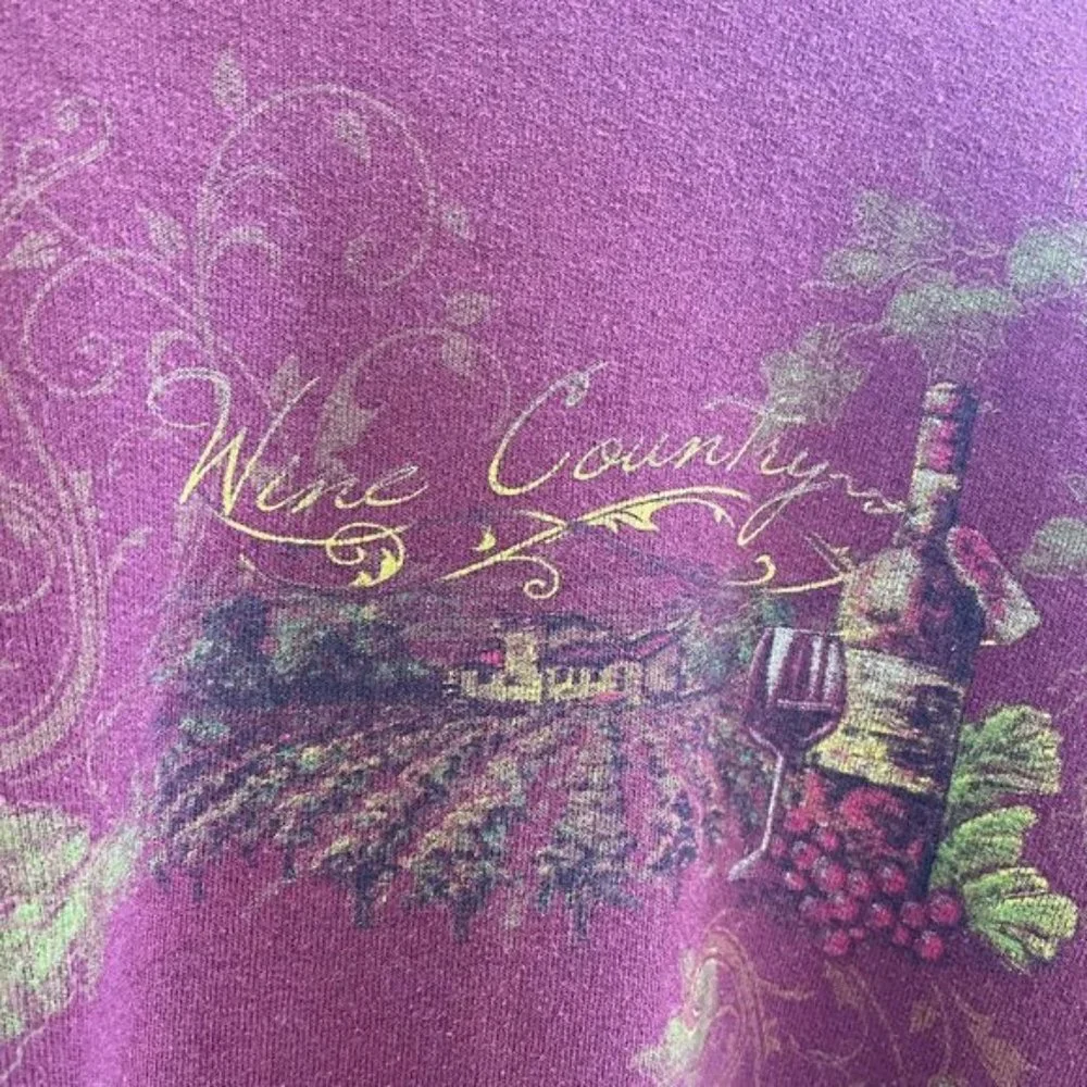 Vintage 90s Oversized Wine Country Sweater Red Large - Picture 7 of 8